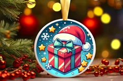 Round Christmas Ornament Sublimation|Clipart Product Image 1