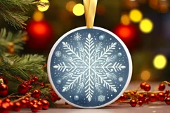Snow Flake Christmas Ornament Sublimation PNG Product Image 3