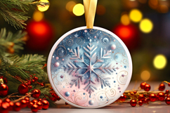 Round Christmass Ornament PNG Product Image 1