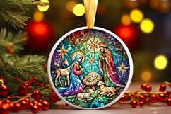 Round Christmas Ornament Sublimation|Clipart Product Image 1