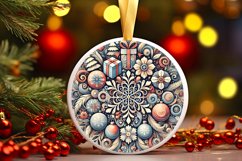 Round Christmas Ornament Sublimation|Clipart Product Image 2
