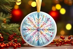 Round Christmas Ornament Sublimation|Clipart Product Image 1