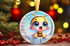 Round Christmas Ornament Sublimation|Clipart Product Image 1