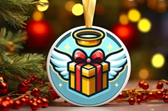 Round Christmas Ornament Sublimation|Clipart Product Image 2