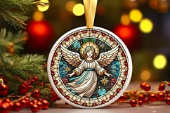 Round Christmas Ornament Sublimation|Clipart Product Image 2