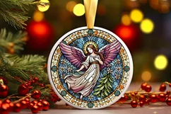 Round Christmas Ornament Sublimation|Clipart Product Image 2