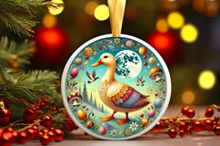 Round Christmas Ornament Sublimation|Clipart Product Image 2