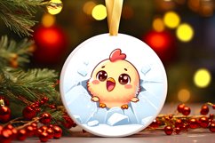 Round Christmas Ornament Sublimation|Clipart Product Image 1
