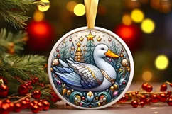 Round Christmas Ornament Sublimation|Clipart Product Image 1