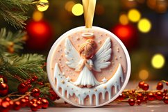 Round Christmas Ornament Sublimation|Clipart Product Image 1