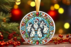 Round Christmas Ornament Sublimation|Clipart Product Image 2