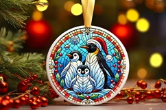Round Christmas Ornament Sublimation|Clipart Product Image 2