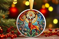 Round Christmas Ornament Sublimation|Clipart Product Image 2