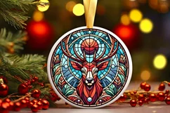 Round Christmas Ornament Sublimation|Clipart Product Image 2