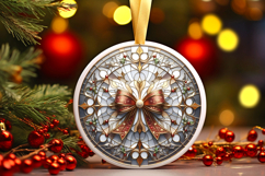 Round Christmass Ornament PNG Product Image 1