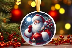 Round Christmas Ornament Sublimation|Clipart Product Image 1