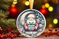 Round Christmas Ornament Sublimation|Clipart Product Image 1