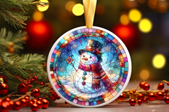 Round Christmass Ornament PNG Product Image 1