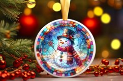 Round Christmas Ornament Sublimation|Clipart Product Image 1