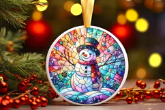 Round Christmass Ornament PNG Product Image 1