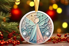Round Christmas Ornament Sublimation|Clipart Product Image 2