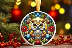 Round Christmas Ornament Sublimation|Clipart Product Image 2