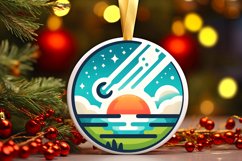 Round Christmas Ornament Sublimation|Clipart Product Image 1