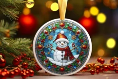 Round Christmas Ornament Sublimation|Clipart Product Image 2