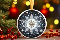 Round Christmas Ornament Sublimation|Clipart Product Image 1
