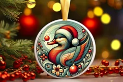 Round Christmas Ornament Sublimation|Clipart Product Image 2