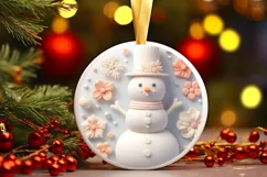 Christmas Round Ornament Sublimation Product Image 2