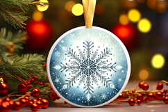Round Christmass Ornament PNG Product Image 1