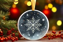 Round Christmas Ornament Sublimation|Clipart Product Image 1