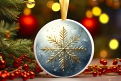 Round Christmas Ornament Sublimation|Clipart Product Image 1