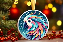 Round Christmas Ornament Sublimation|Clipart Product Image 2