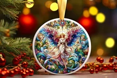 Round Christmas Ornament Sublimation|Clipart Product Image 2