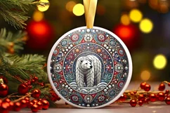 Round Christmas Ornament Sublimation|Clipart Product Image 2