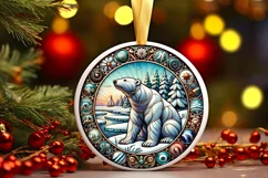 Round Christmas Ornament Sublimation|Clipart Product Image 2