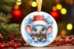 Round Christmas Ornament Sublimation|Clipart Product Image 1