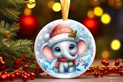 Round Christmas Ornament Sublimation|Clipart Product Image 1
