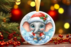 Round Christmas Ornament Sublimation|Clipart Product Image 1