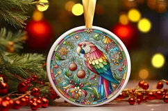 Round Christmas Ornament Sublimation|Clipart Product Image 2