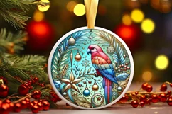 Round Christmas Ornament Sublimation|Clipart Product Image 2