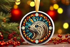 Round Christmas Ornament Sublimation|Clipart Product Image 1