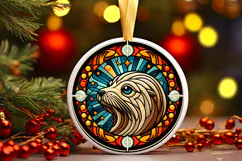 Round Christmass Ornament PNG Product Image 1