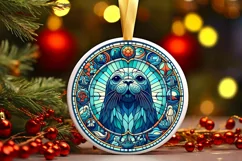 Round Christmas Ornament Sublimation|Clipart Product Image 1