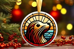 Round Christmas Ornament Sublimation|Clipart Product Image 1
