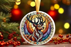 Round Christmas Ornament Sublimation|Clipart Product Image 2