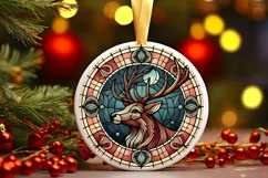 Round Christmas Ornament Sublimation|Clipart Product Image 2