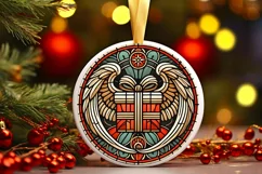 Round Christmas Ornament Sublimation|Clipart Product Image 1